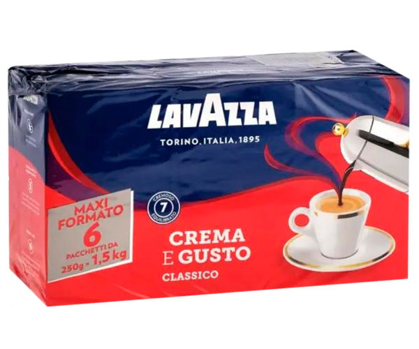 Кофе Lavazza Crema e gusto Classico молотый 6*250 г