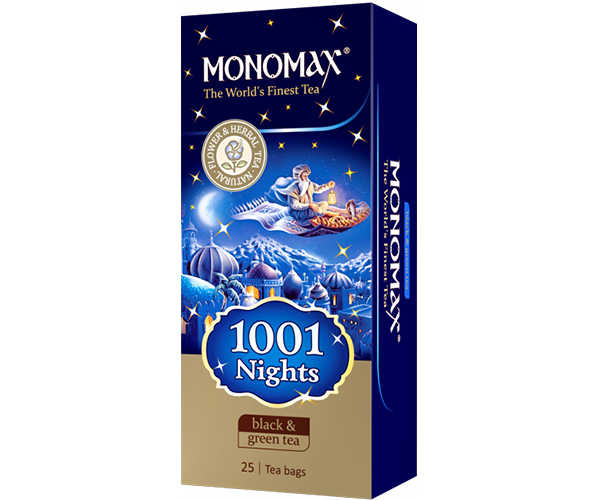 Купаж чорного та зеленого чаю Мономах 1001 Nights у пакетиках 25 шт - фото-1