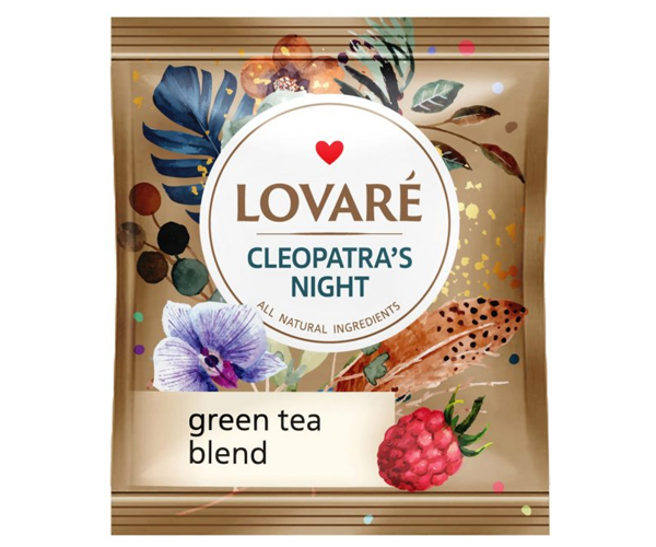 Зелений чай Lovare Ніч Клеопатри в пакетиках 50 шт - фото-2