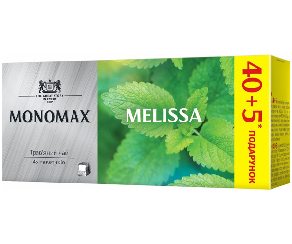 Зелений чай Мономах Melissa у пакетиках 40+5 шт - фото-2