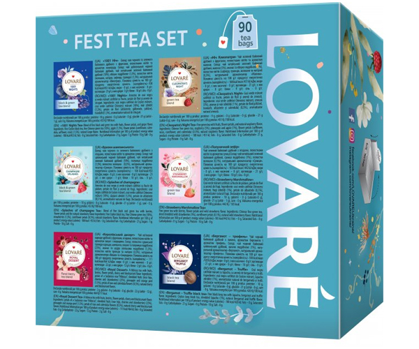 Колекція чаю Lovare Fest Tea Set у пакетиках 90 шт. - фото-2