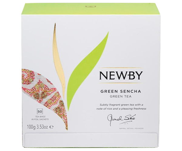 Зелений чай Newby Зелена Сенча в пакетиках 50 шт (320080) - фото-1