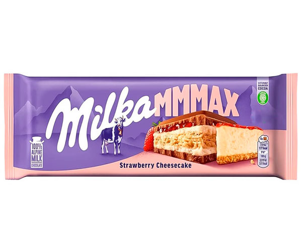 Молочный шоколад Milka Strawberry Cheesecake 300 г