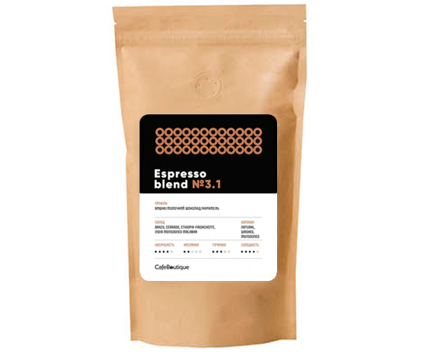 Кава CafeBoutique Espresso Blend 3.1 у зернах 250 г - фото-1