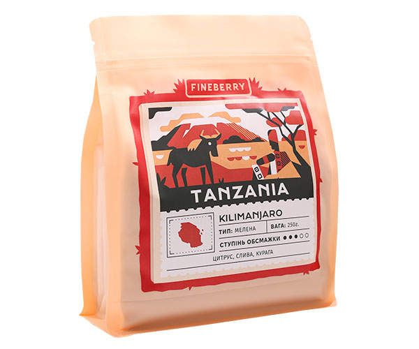 Кофе Fineberry Tanzania в зернах 250 г