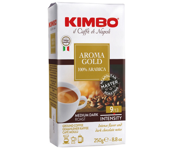 Кава KIMBO Espresso Aroma gold 100% Arabica мелена 250 г - фото-1