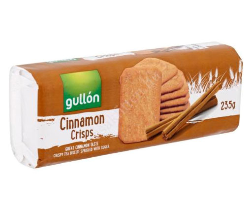 Печиво GULLON Cinnamon crisps хрумке з корицею 235 г - фото-1