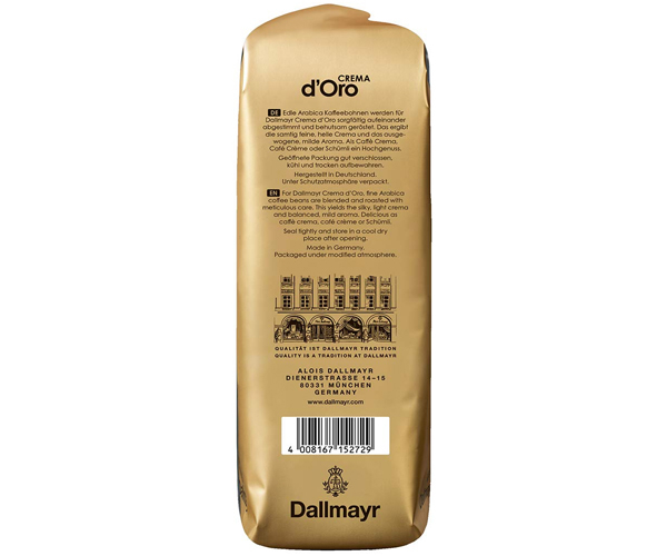 Кава Dallmayr Crema d'Oro у зернах 1 кг - фото-5