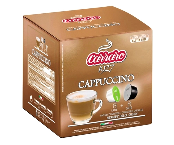 Кава в капсулах Carraro Cappuccino Dolce Gusto 16 шт - фото-1