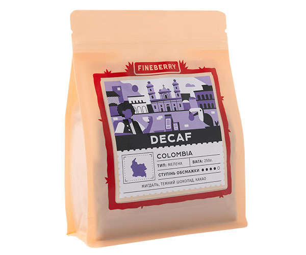 Кофе без кофеина Fineberry Colombia молотый 250 г
