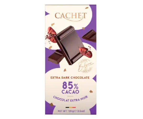 Экстра черный шоколад Cachet 85% 100 г