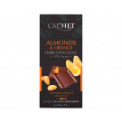 Черный шоколад Cachet 57% Апельсин и Лесной орех 100 г