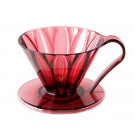 Пуровер CAFEC пластиковый Tritan Сone-Shaped Flower Dripper Cup 1 Сlear wine red на 1 чашку