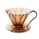 Пуровер CAFEC пластиковый Tritan Сone-Shaped Flower Dripper Cup 1 Сlear pink brown на 1 чашку