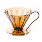 Пуровер CAFEC пластиковый Tritan Сone-Shaped Flower Dripper Cup 4 Сlear pink brown на 1-4 чашки