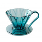 Пуровер CAFEC пластиковый Tritan Сone-Shaped Flower Dripper Cup 1 Сlear blue green на 1 чашку