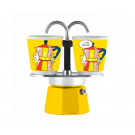 Гейзерная кофеварка Bialetti Set Mini Express Lichtenstein на 2 порции 90 мл
