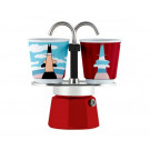 Гейзерная кофеварка Bialetti Set Mini Express Magritte на 2 порции 90 мл
