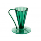 Пуровер CAFEC пластиковый Tritan Flower Dripper DEEP 27 Clear Dark Green на 1 чашку