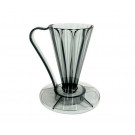 Пуровер CAFEC пластиковый Tritan Flower Dripper DEEP 27 Clear Black на 1 чашку