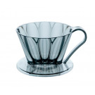 Пуровер CAFEC пластиковый Tritan Flower Dripper Oval 101 Clear Black на 1-2 чашки