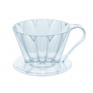 Пуровер CAFEC пластиковый Tritan Flower Dripper Oval 102 Clear на 3-5 чашек