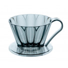 Пуровер CAFEC пластиковый Tritan Flower Dripper Oval 102 Clear Black на 3-5 чашек