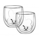 Набор чашек с двойными стенками Ardesto Animals AR2630ARB 2 шт 300 мл