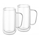 Набор чашек с ручками и двойными стенками Ardesto AR2640BHR 2 шт 400 мл