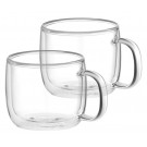 Набор чашек с ручками и двойными стенками Ardesto AR2645BWH 2 шт 450 мл