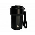 Термокружка Line Art Comfy вакуумная черная 380 мл