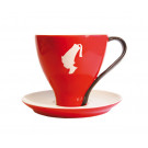 Чашка с блюдцем Джамбо Julius Meinl 190 мл красная - фото-1