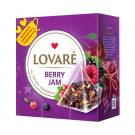 Купаж цветочного и ягодного чая Lovare Ягодный Джем в пирамидках 15 шт - фото-1