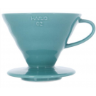 Пуровер Hario керамика V60 Turquoise Model на 1-4 чашки (3VDC-02-TQ-UEX)  - фото-1