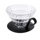 Пуровер Hario V60 03 стеклянный черный (VDG-03B) - фото-1