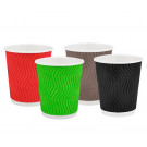 Стакан бумажный гофра рифленый 185 мл - 25 шт