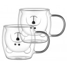 Набор чашек с ручками и двойными стенками Ardesto Animals AR2625BHA 2 шт 250 мл