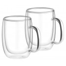 Набор чашек с ручками и двойными стенками Ardesto AR2635BWH 2 шт 350 мл