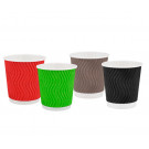 Стакан бумажный гофра рифленый 110 мл - 25 шт