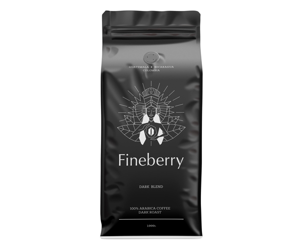 Кава Fineberry Dark Blend у зернах 1 кг - фото-2