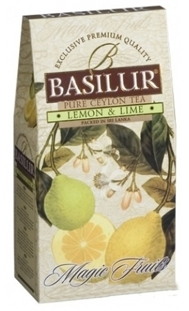 Черный чай Basilur Лимон и лайм картон 100 г - фото-2