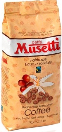 Кава Musetti Caffe Fairtrade у зернах 1000 г - фото-1