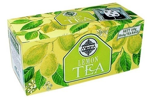 Чорний чай Лимон у пакетиках Млісна картон 100 г - фото-1