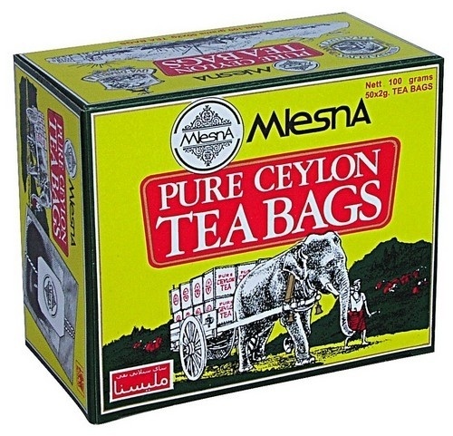 Черный чай Слон в пакетиках Млесна картон 100 г - фото-1