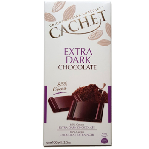 Екстра чорний шоколад Cachet 85% 100 г - фото-1