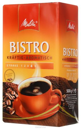 Кава Melitta Bistro Kraftig-Aromatisch мелена 500 г - фото-1