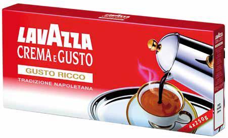 Кава Lavazza Crema e gusto Ricco мелена 4*250 г - фото-1